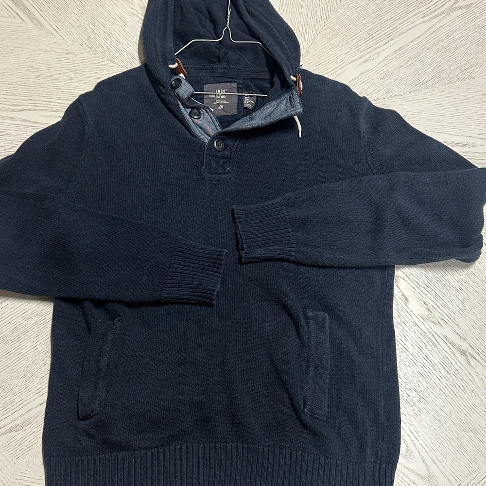 H&M Navy Hooded Sweater